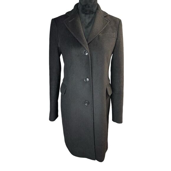 Ralph Lauren Lauren Wool-blend › Reefer Coat In Black sz 0 - Picture 2 of 16